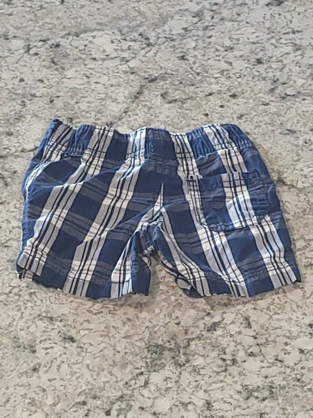 Carter’s Baby Boy 3M Plaid Shorts 2-Pair Bundle Navy Blue Preppy - Picture 3 of 9